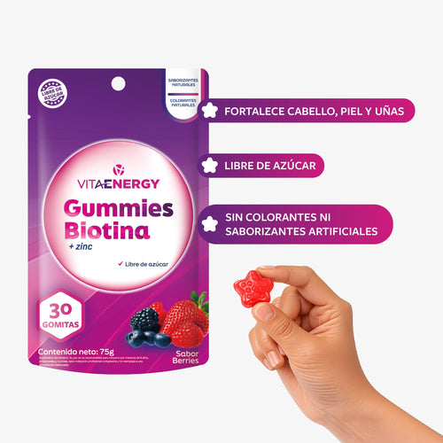 Gomitas de Biotina + Zinc