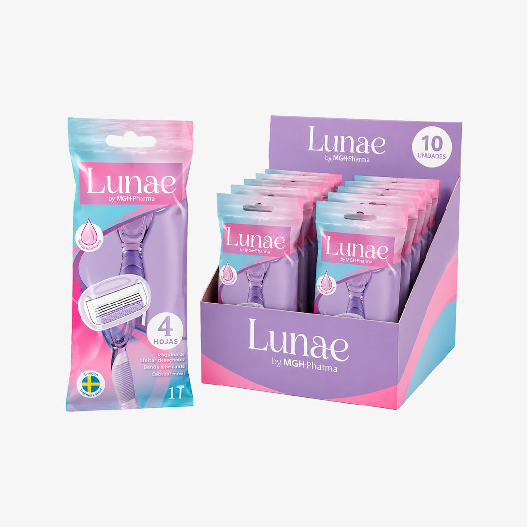 MÁQUINA AFEITAR MUJER LUNAE BY MGHPHARMA X 1UD - Pack de 10