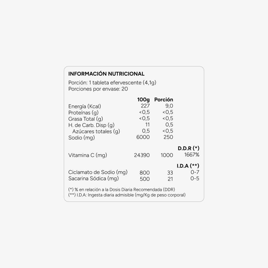 Vitamina C 1000mg Sabor Naranja
